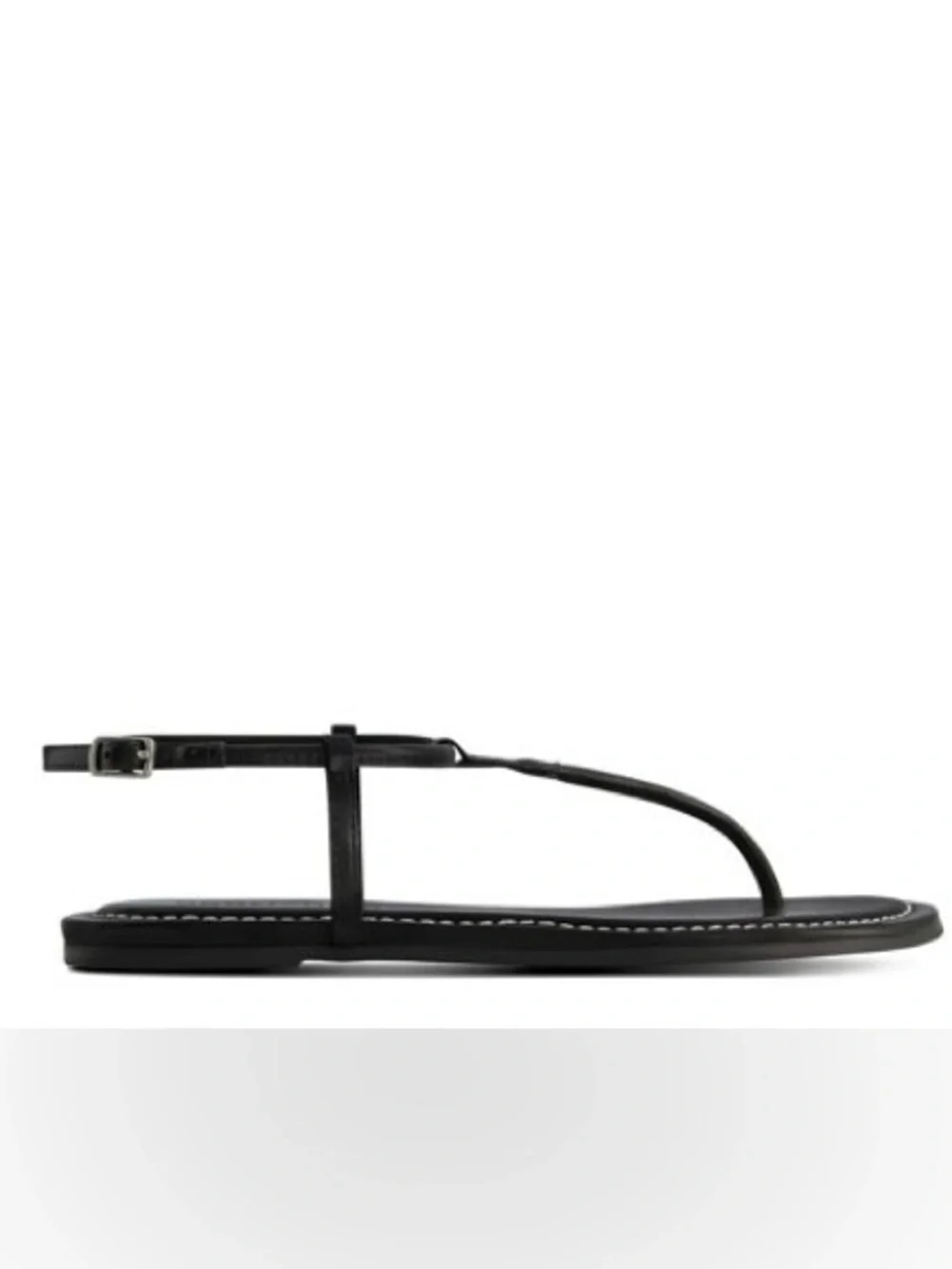 Bernardo Hercu Sandal Black Leather Thin Strap Thongs 9M